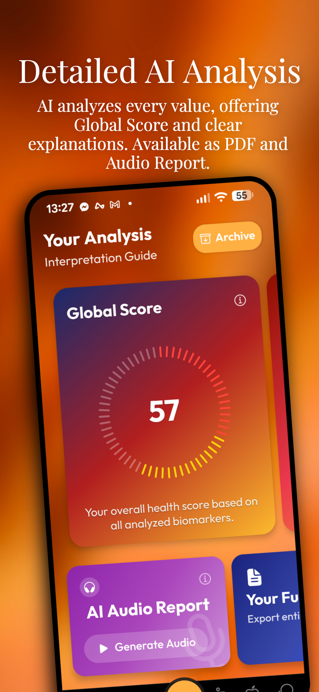 AI Blood Test Interpreter & AI Wellness Assistant for your Personalized Longevity App
